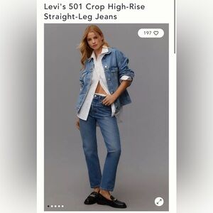 Levi’s 501 crop high rise straight leg